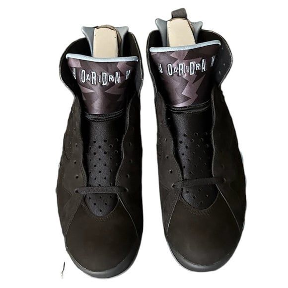 Air Jordan 7 Retro Black and Light Blue High Top Basketball Sneaker Nike Size 12 - Picture 2 of 11